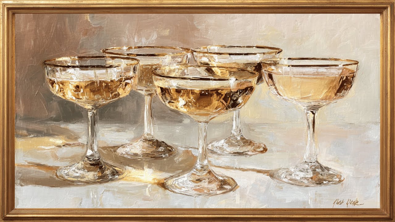 New Year&rsquo;s Eve Champagne TV Art 🍾 Elegant Celebration Ambience | 4K Smart TV Art
