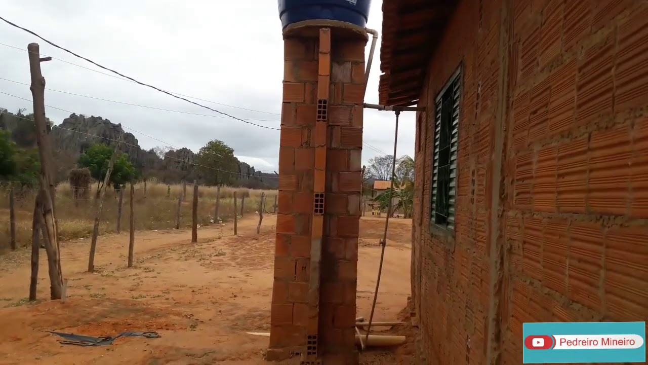 BASE PARA CAIXA D'ÁGUA DE 310 LITROS, SÓ DE BLOCOS E SEM NENHUMA FERRAGEM...Torre de 3 metros