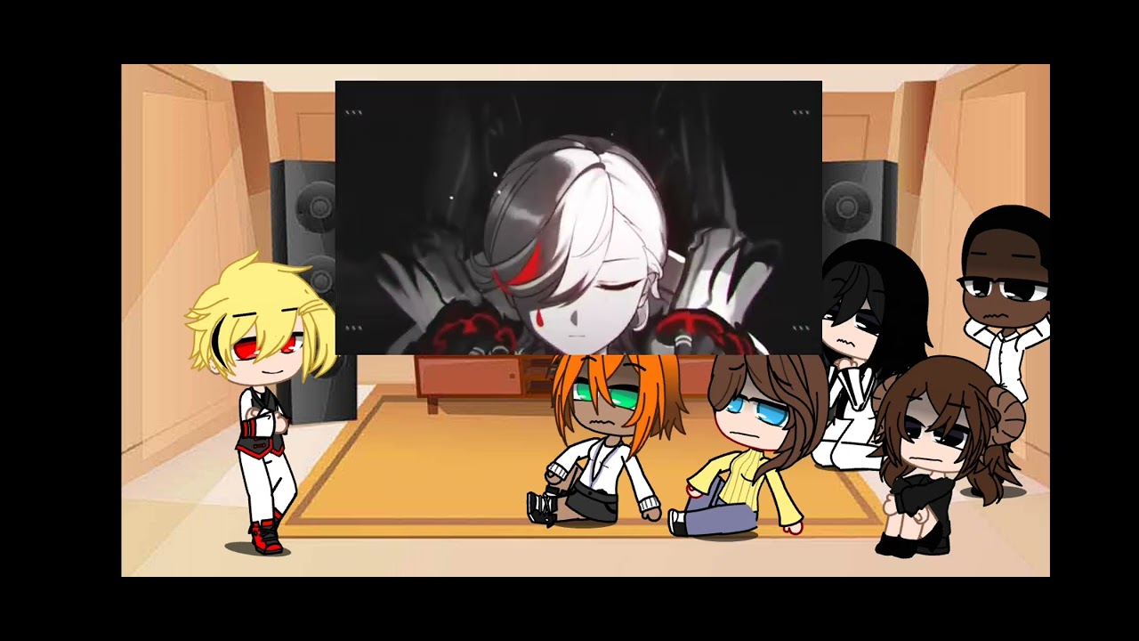 Kokujin no Tenkousei reagindo a Hiroki as Arlecchino