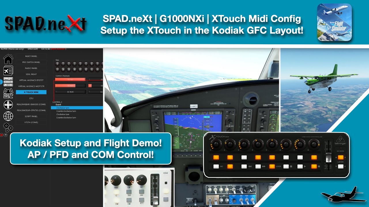 MSFS | SPAD.neXt | G1000NXi | XTouch Midi Config
