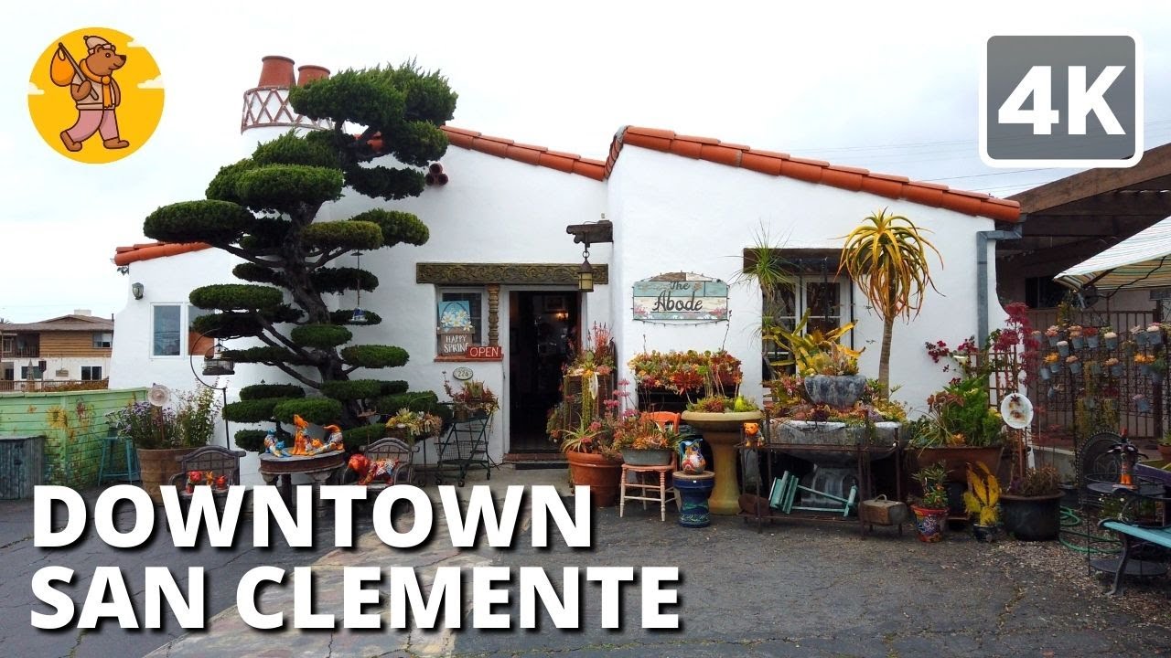 Downtown San Clemente Walking Tour | 4k Ultra HD | 🔊 Binaural Sound