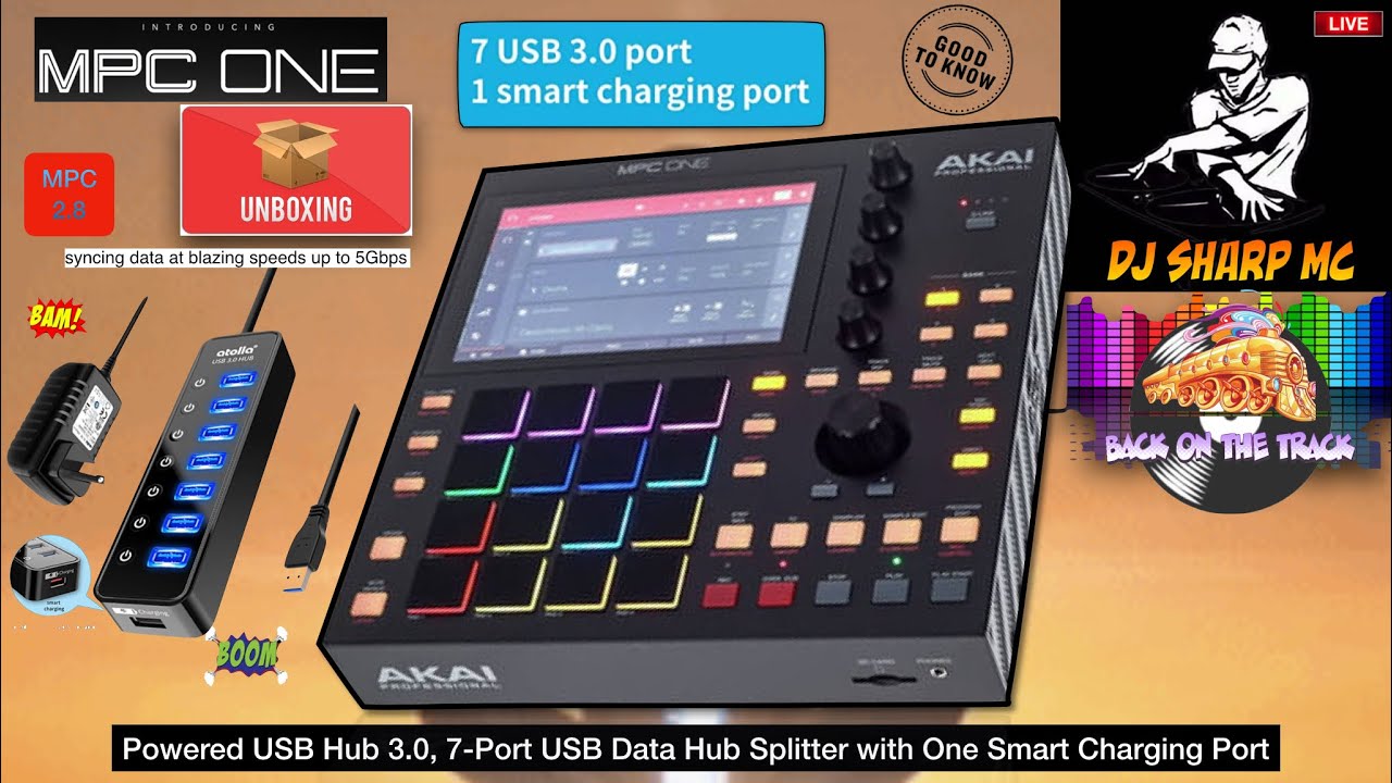 AKAI MPC ONE - #165 unboxing - Powered USB Hub 3.0, plus 7-Ports #MPC, #MPC_ONE, #DJ_SharpMC_LIVE