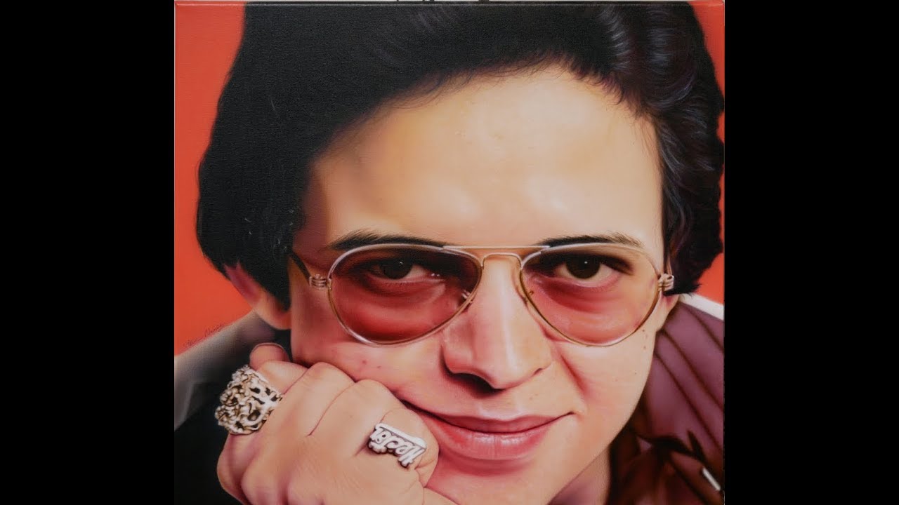 Steve Nunez paints salsa legend, 'Hector Lavoe' on canvas