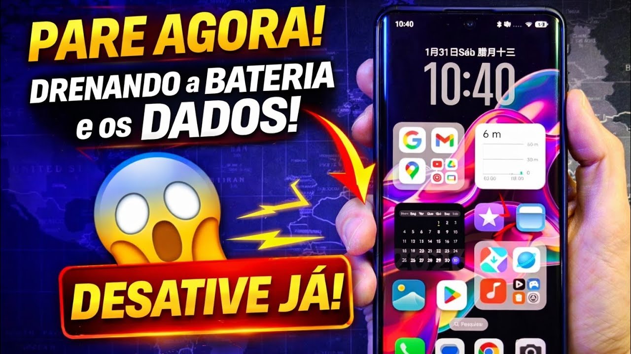 PARE AGORA! 🚨 Isso está DRENANDO a BATERIA e os DADOS do seu Xiaomi (Desative Já!) 🔋📶 #Xiaomi