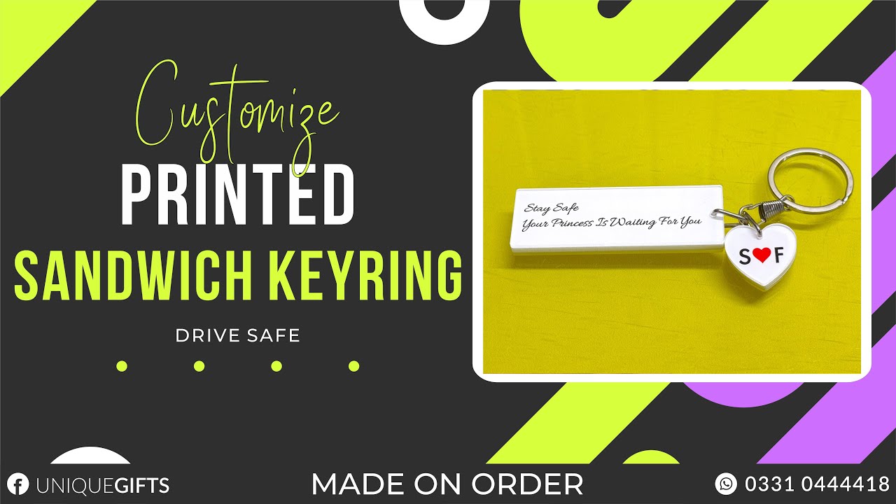 Drive Safe Acrylic Sandwich Keychain, Keychain Driver Gift Long Distance Relationship Boyfriend Gift