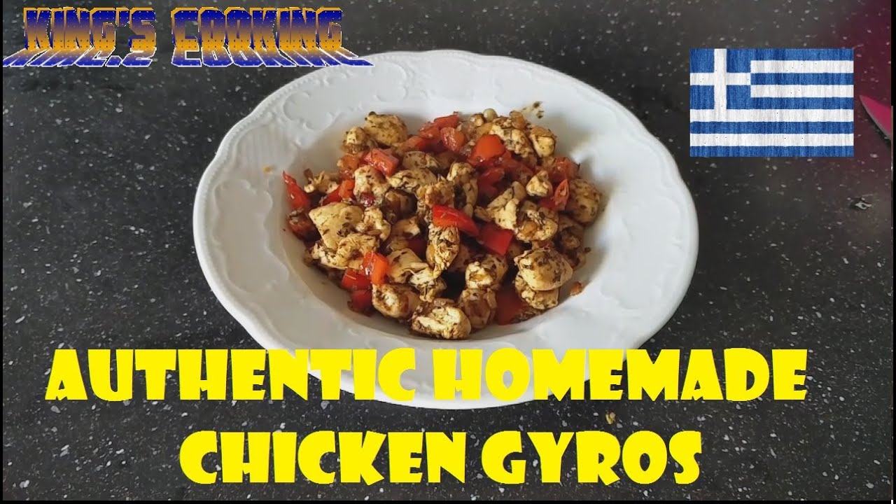 Homemade Greek Chicken Gyros