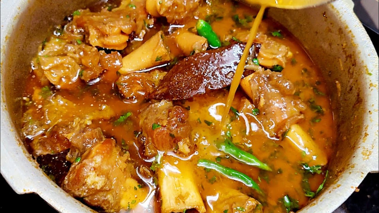 Eid Special Mutton Paya Curry Recipe In Hindi | goat trotters recipe