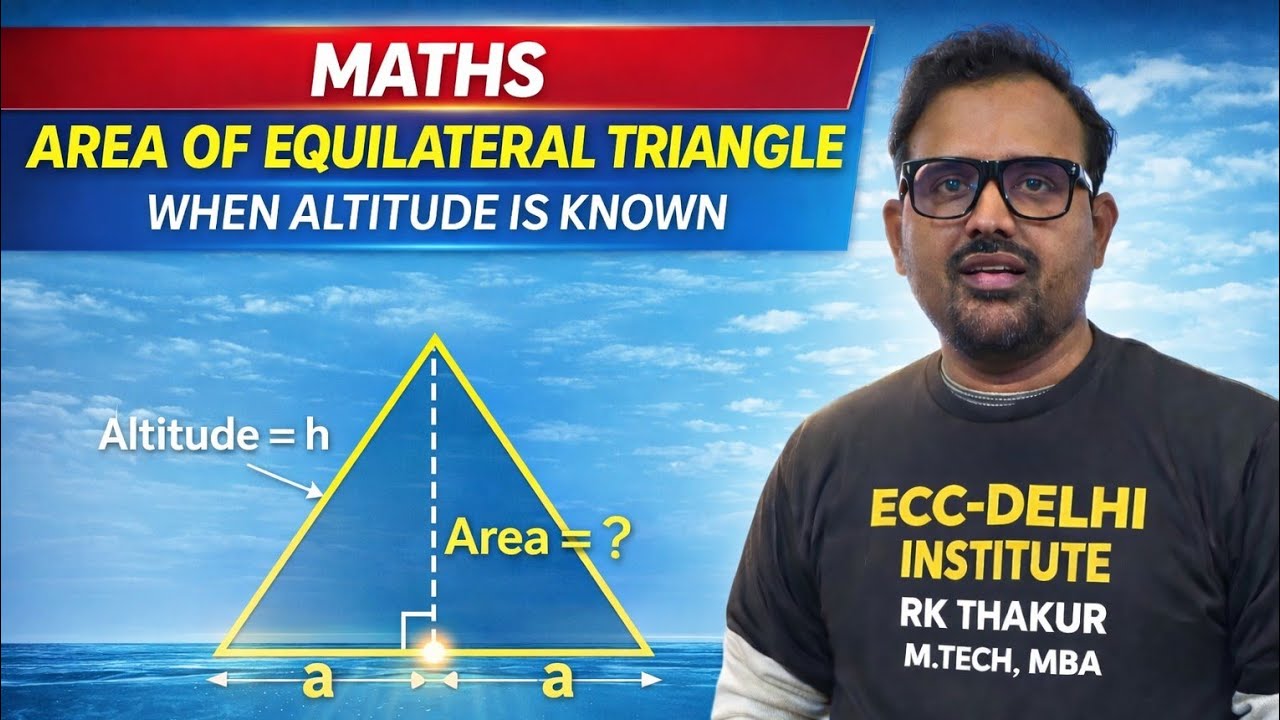 if the altitude of an equilateral triangle is 'a' what will be its area?