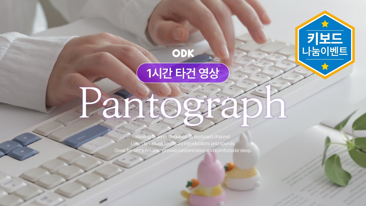 [😀구독자 이벤트 😀] 프리플로우 AK39 팬터그래프 키보드 1시간 타건 ASMR