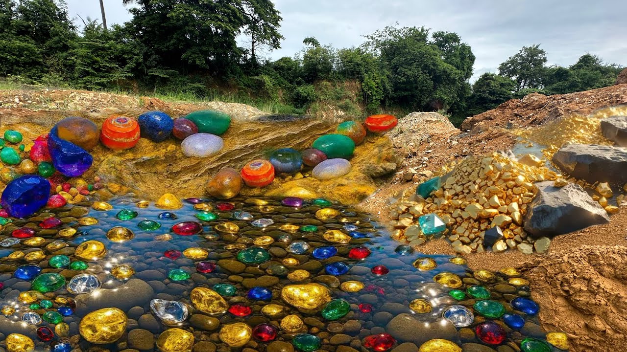Unbelievable Gemstones & PureGoldFound in Nature