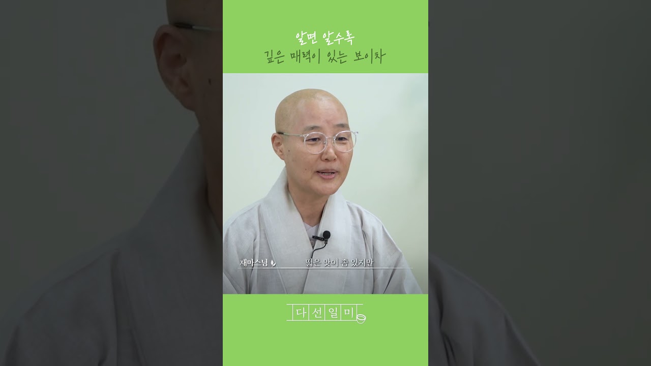 알면 알수록 깊은 매력이 있는 보이차 #다선일미 #엄마 #아빠 #육아 #고민 #재마스님 #템플스테이