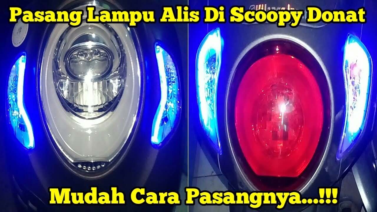 Pasang Lampu Led Alis DRL Di Honda Scoopy Donat || PemulaWajib Tonton!!!
