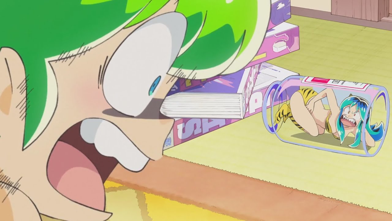 Ten-chan accidentally uses the magic bottle on Lum-chan!!!  0_o  