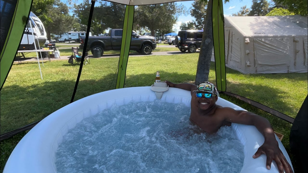Glamping Luxury How I Set Up My Inflatable Hot Tub 🌟 Step-by-Step Guide || Joe Houston