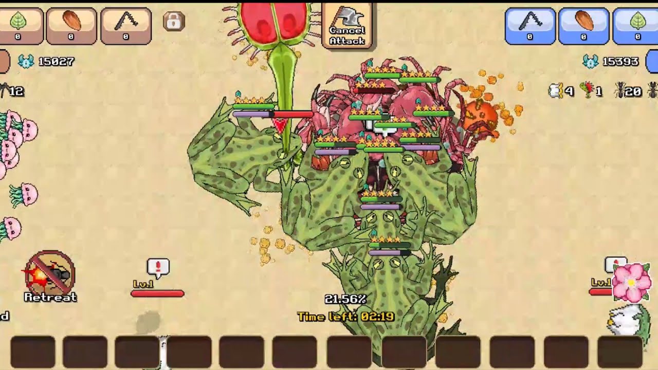 PvP with 5 Frogs [Pocket Ants]