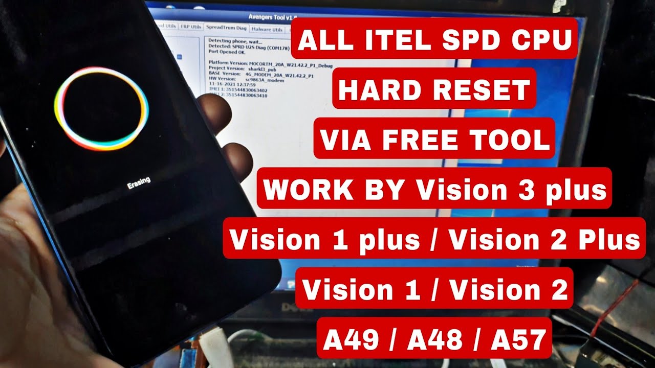 Hard Reset Not Work FIX Vision 3 Plus & All Itel SPD Cpu Devices Last Method 2023