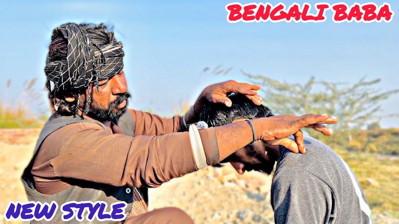 ASMR: STREET CHIROPRACTOR 👩‍⚕️ || ASMR RELAXING HEAD, SHOULDER & BACK MASSAGE BY BENGALI BABA #asmr 