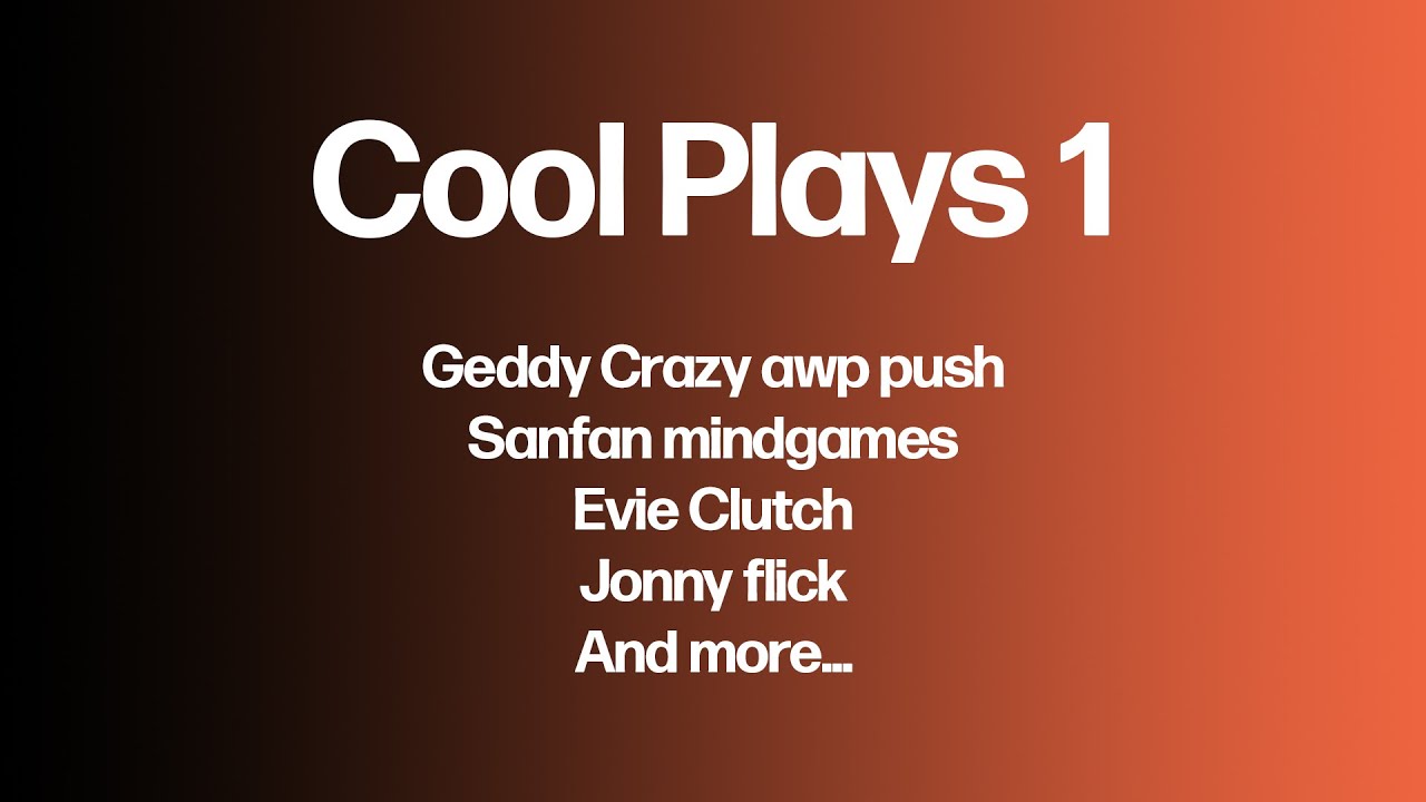 Cool plays 1
