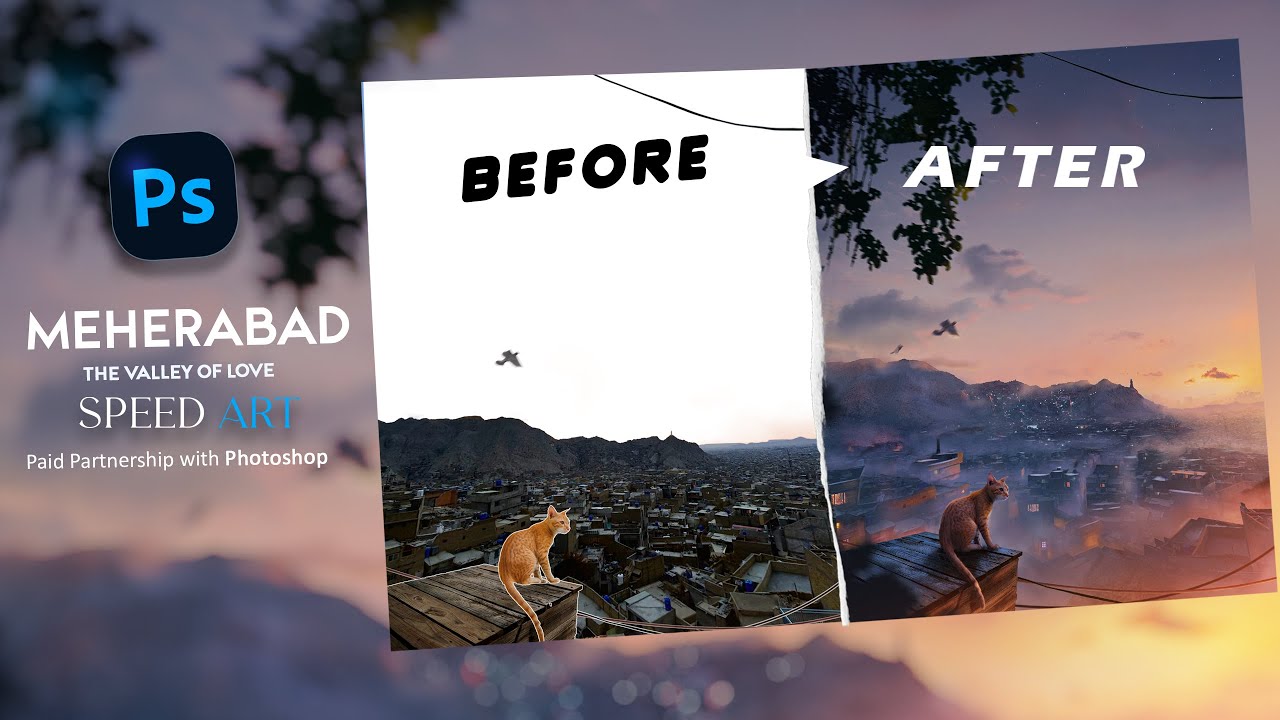 Making of fantasy-style of MY TOWN photomanipulation in Photoshop / Photo editing / Speed Art
