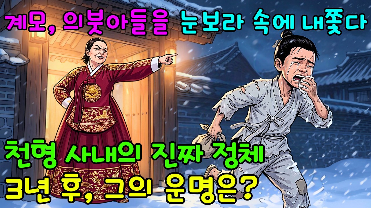 계모, 의붓아들에게 쉰밥 먹이고 눈보라 속에 내쫓았다… 3년 후 밝혀진 피눈물의 진실 | 야담 | 조선야담 | 민담 | 설화 | 전래동화 | 오디오북