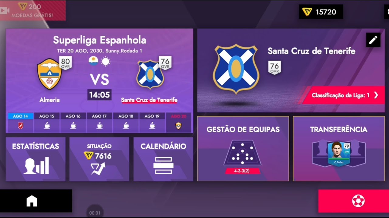 1° e 2° Rodada LALIGA temporada 2030