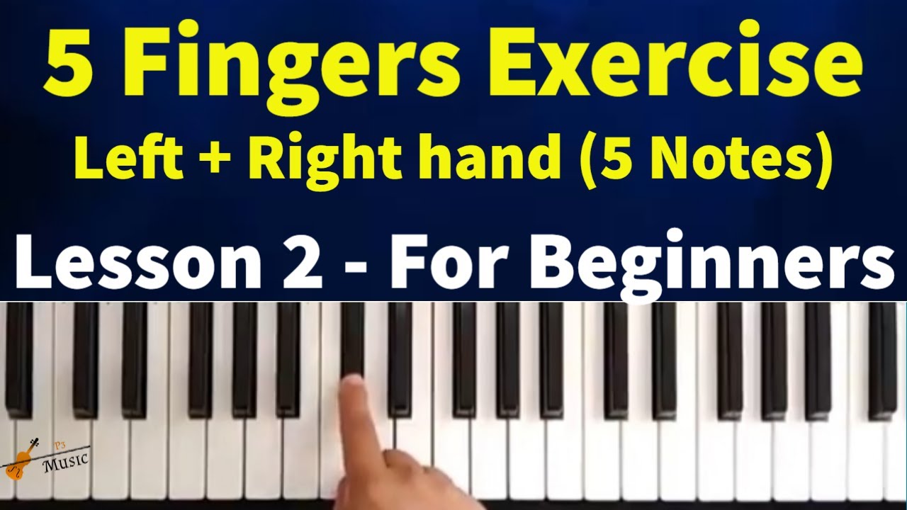 Piano Finger Speed Exercises | 5 Finger Exercises for Piano, Keyboard | Beginner Lesson 2