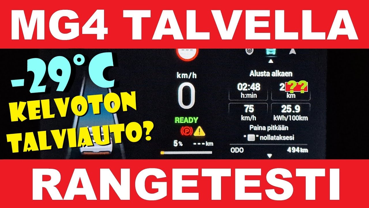 MG4 Luxury 64 kWh TALVI RANGETESTI - VLOG 173
