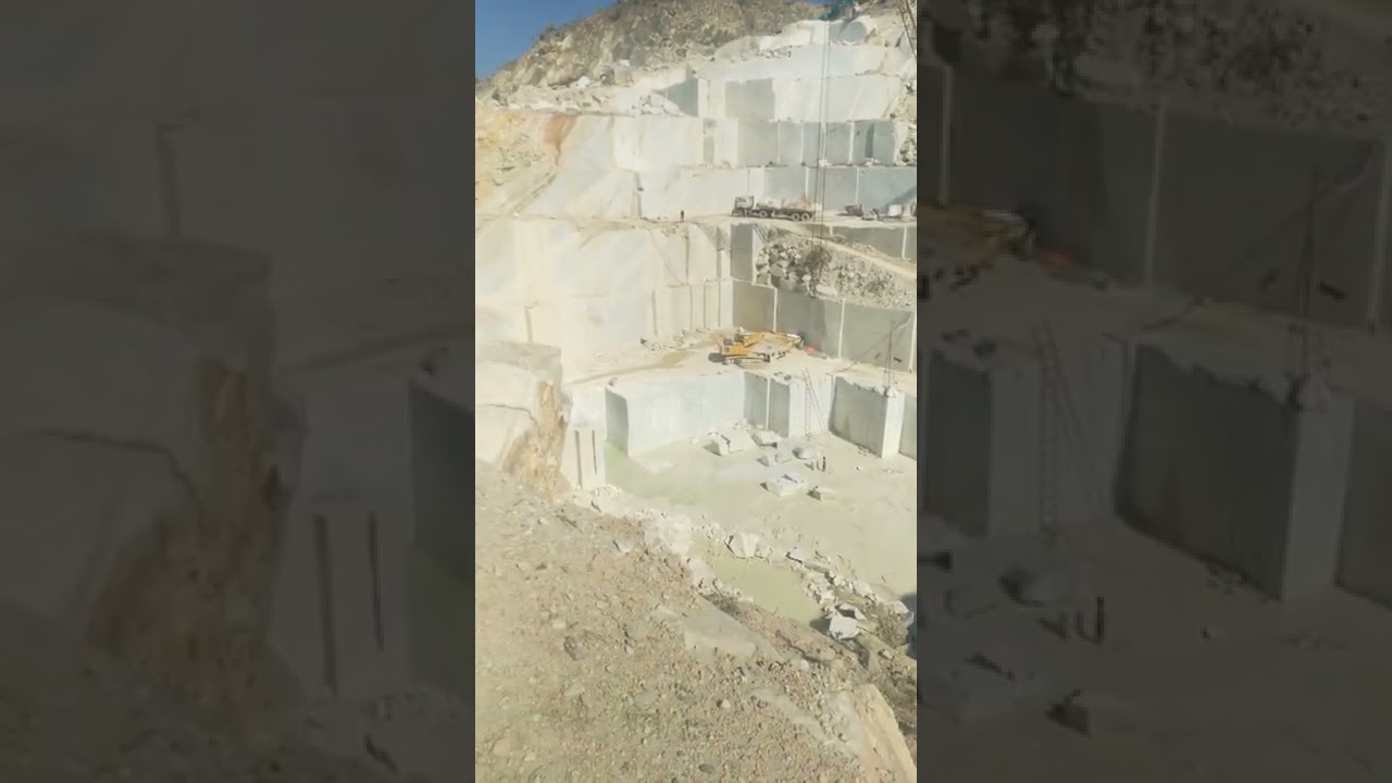 White marble mines