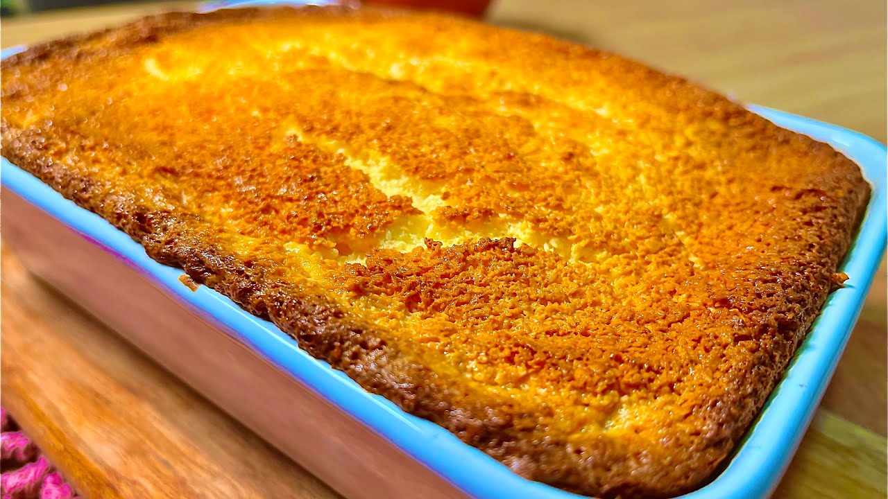 queijadinha de travessa | Em 3 minutos você faz #receitas#sobremesa