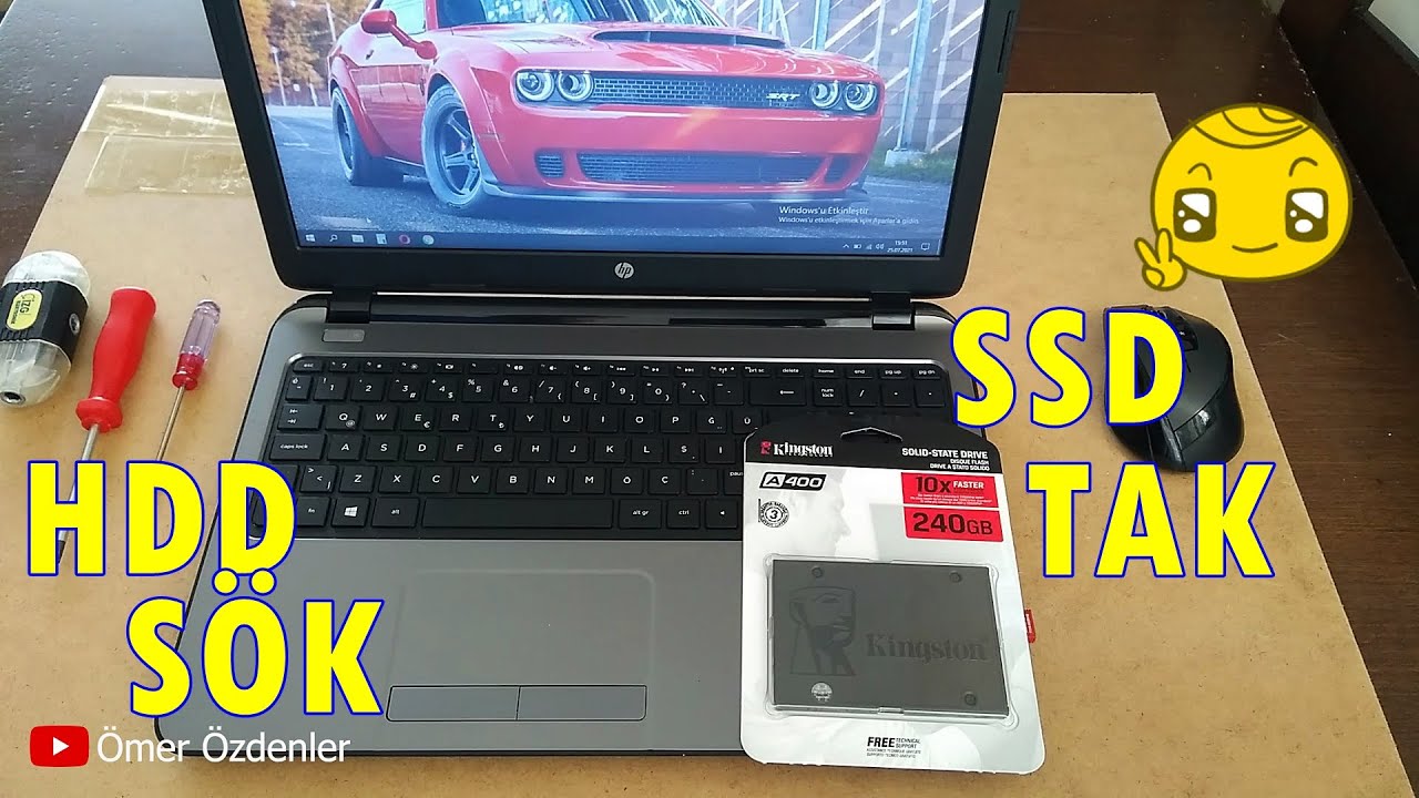 HP 250 G3 Notebook Sökme ve SSD Disk Takma