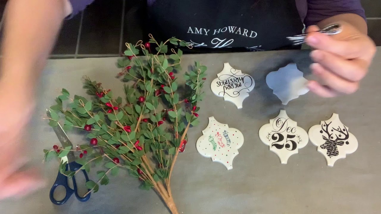 How to Make a Christmas Ornament using new bathroom tile!