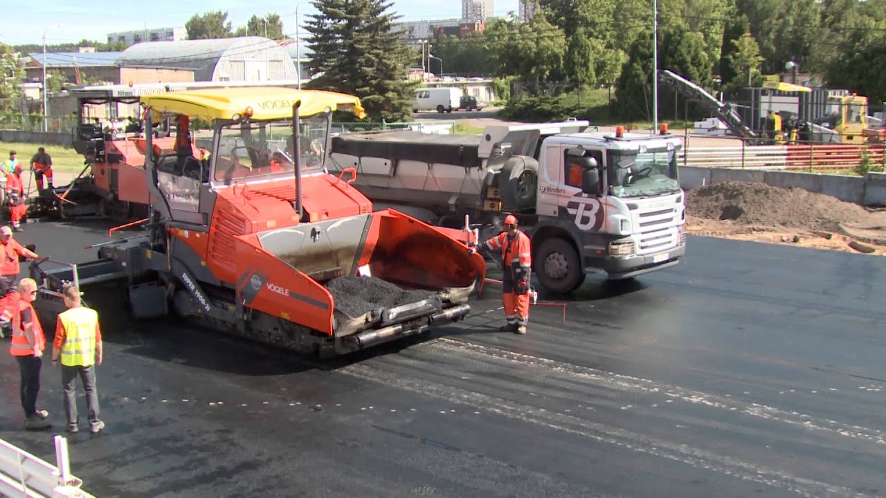 Bikernieku trases jaunais asfalta segums
