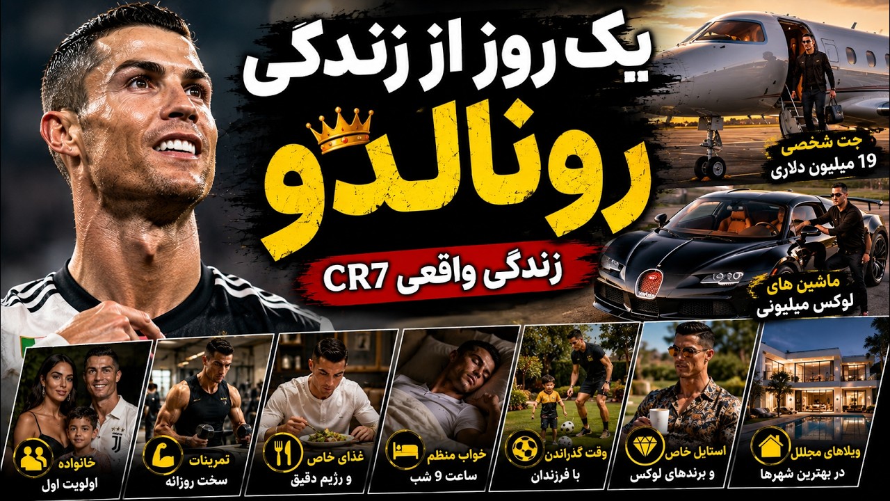 یک روز از زندگی لاکچری کریستیانو رونالدو  - #Christiano_Ronaldo
