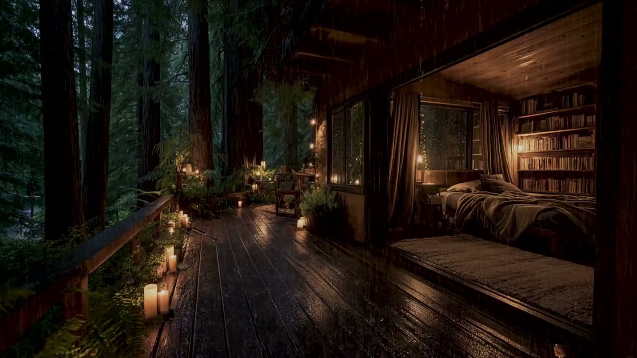 Fall Asleep Fast to Night Rain in the Forest | Soothing Rain Sounds for Deep Sleep
