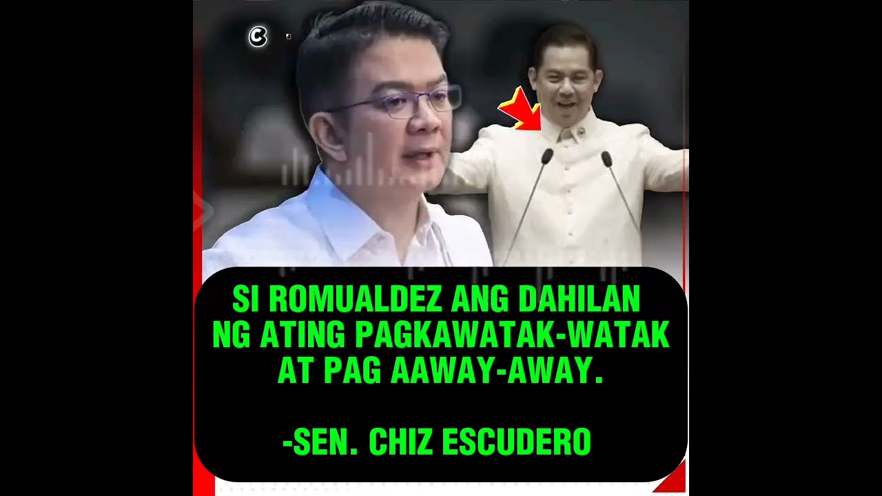 CHIZ ESCUDERO VS ROMUALDEZ: FLOOD CONTROL SCAM MARTIN REASON!#funny#comedy#jokes#foryou#shorts