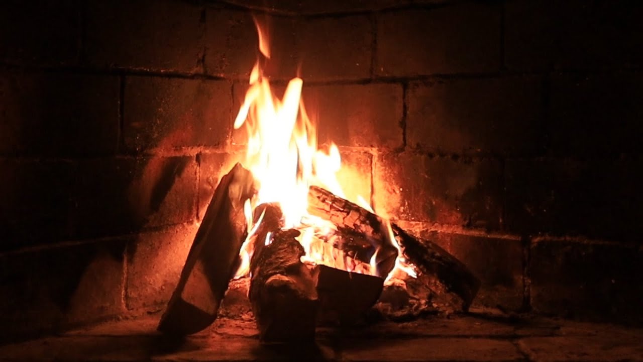FIREPLACE + relaxing ASMR crackling sound + wind sound. 30minutes, can help to sleep. Not looped