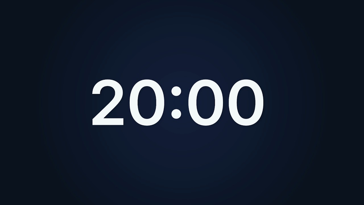 20 Minute Timer – Deep Navy Minimal Background | Timecraft