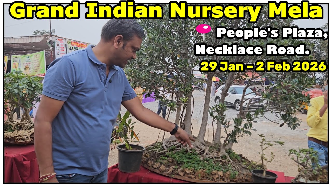 🌿Grand Indian Nursery Mela 2026 ||📍 People's Plaza, Necklace Road, Hyderabad || vlog