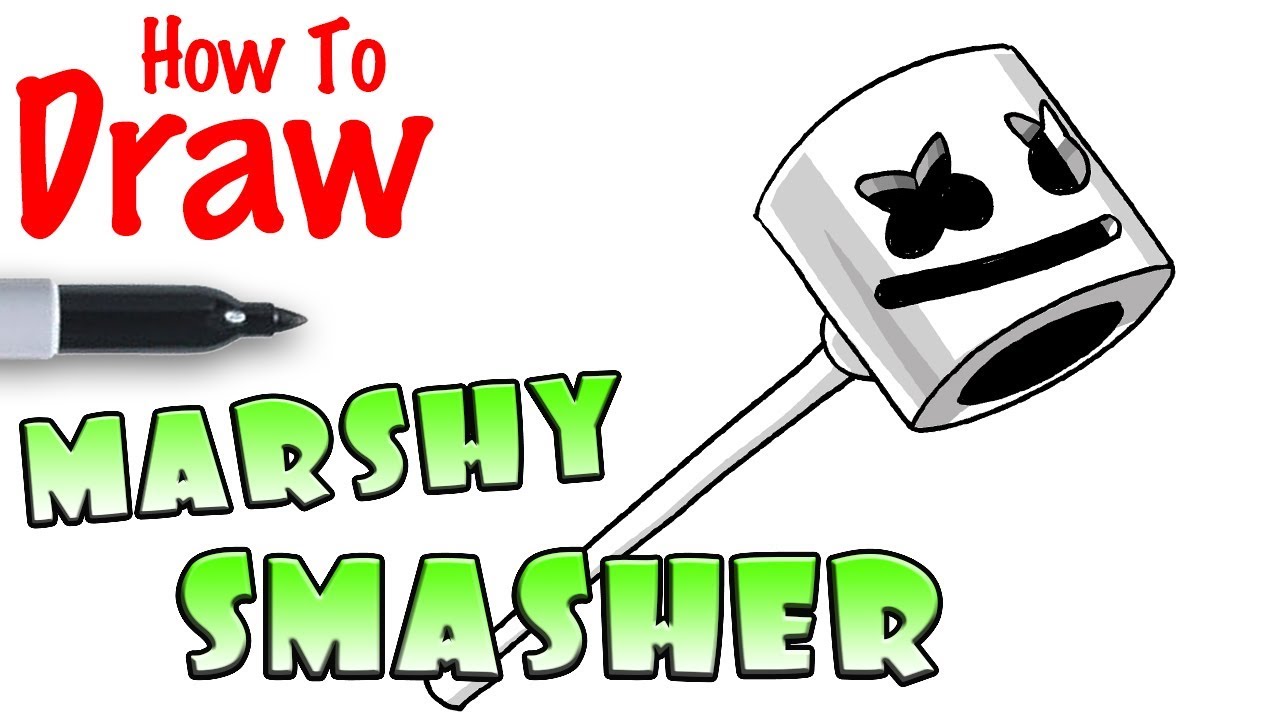 How to Draw Marshy Smasher Pickaxe | Fortnite