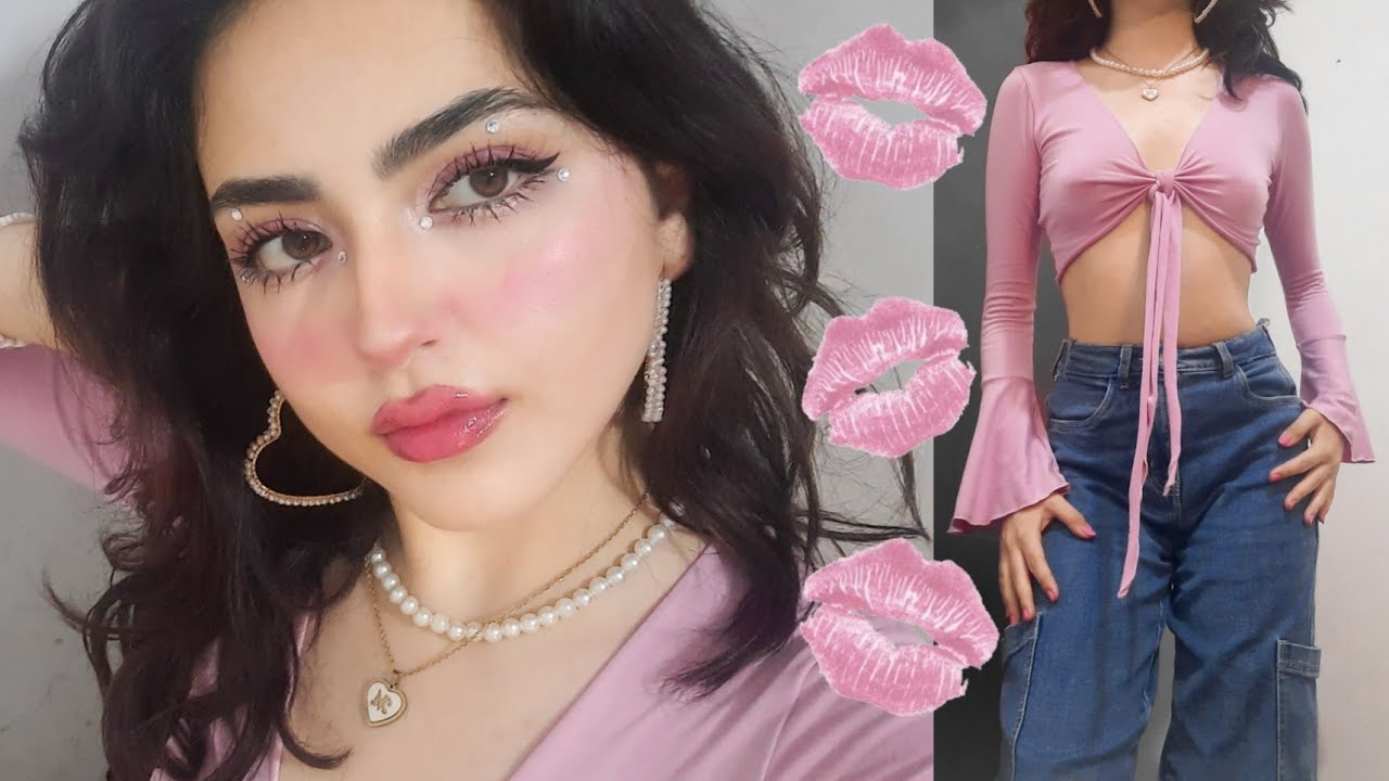 DOUYIN MAKEUP *rosa* para San Valentín 🎀 + outfit