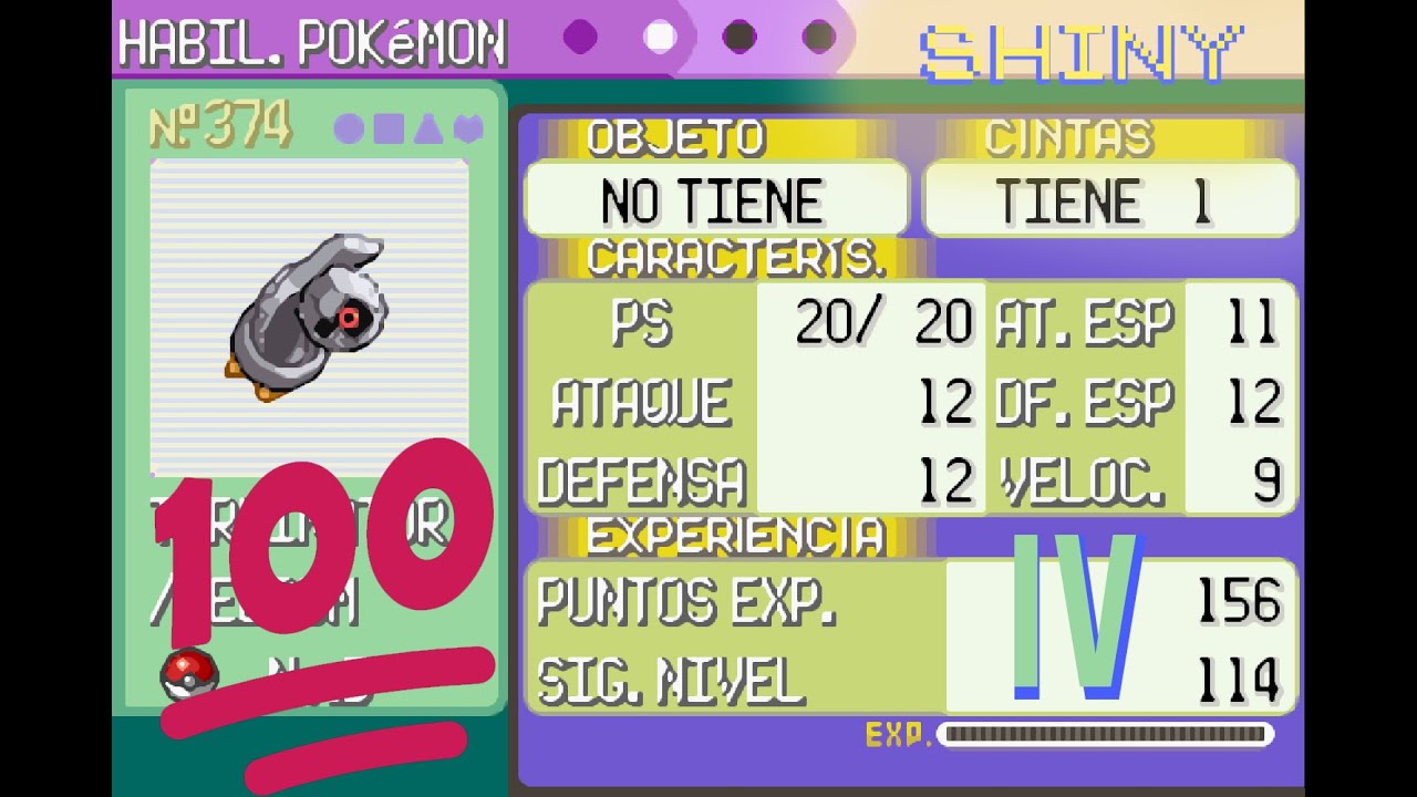 COMO CONSEGUIR UN POKEMON CON IV PERFECTOS LEGAL (SHINY) - Pokemon Esmeralda - Rojo fuego 3er Gen.