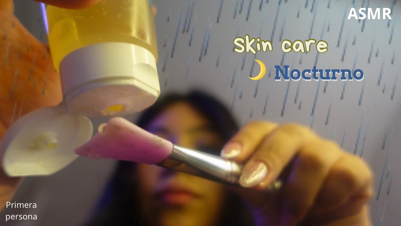 ASMR skin care realista 🫧 + lluvia de fondo 🌧️