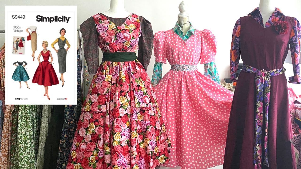 I Made Vintage Jumper Dresses 👗 Simplicity 9449