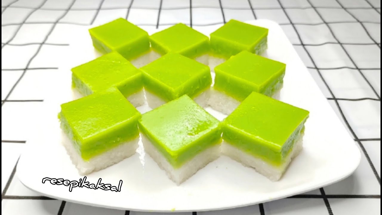 Seri Muka Pandan Lembut Dan Sedap | Sukatan Cawan & Gram