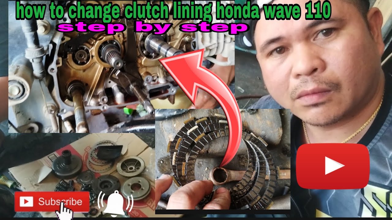 How to change clutch lining honda wave 110 step by steps