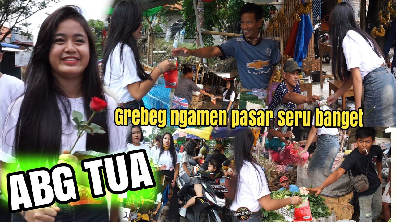 Pengamen cantik ngamen pasar‼️banyak saweran para dermawan‼️seru banget digoyang clay pengamen