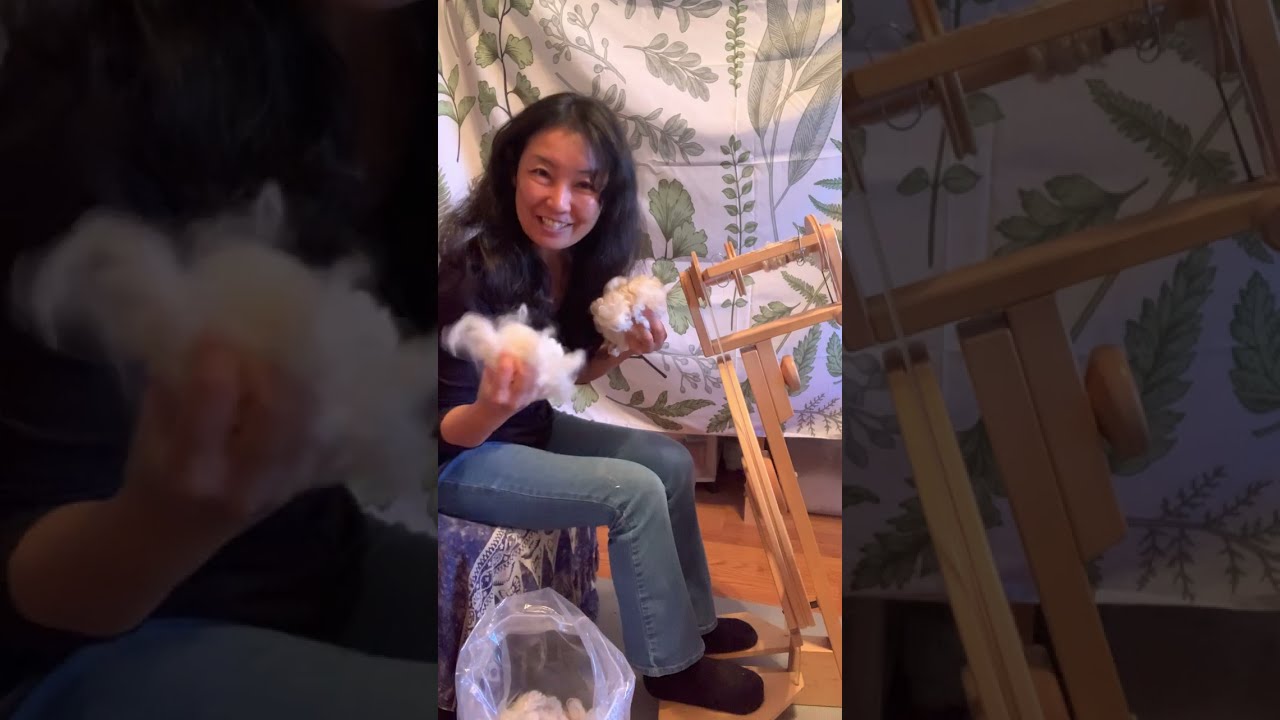 Hand Spinning Suri Alpaca Fiber Short Demo- Finer Fleece Spins into Finer Yarn
