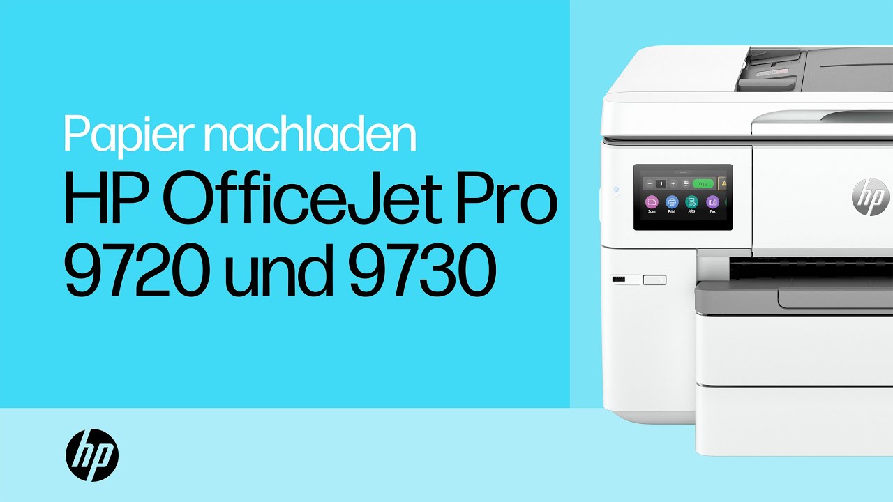 Einlegen von Papier und anderen Medien | HP OfficeJet Pro 9720 und 9730 AiO Drucker | HP Support