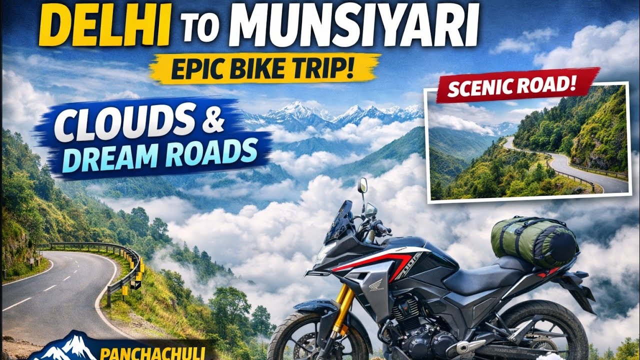 Riding from Delhi to Munsiyari 🏔️ | Clouds, Curves & India’s Most Scenic Mountain Roads