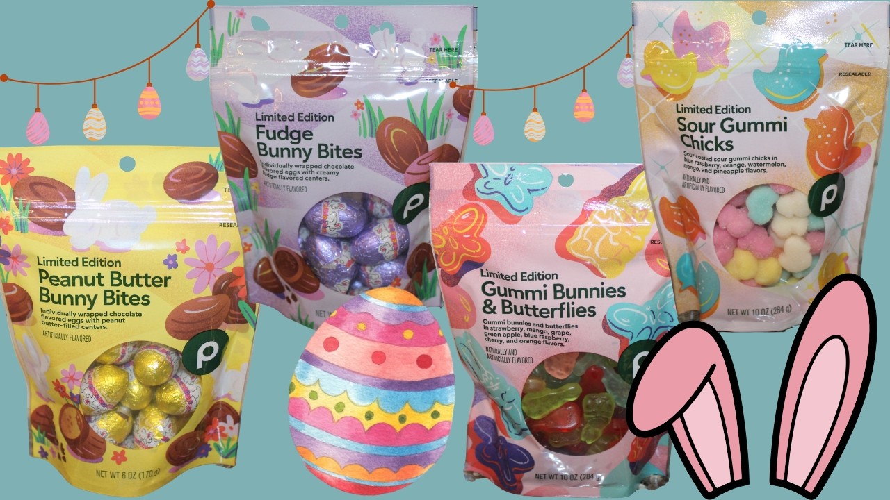 Publix Peanut Butter & Fudge Bunny Bites, Gummi Bunnies & Butterflies, Sour Gummi Chicks Review